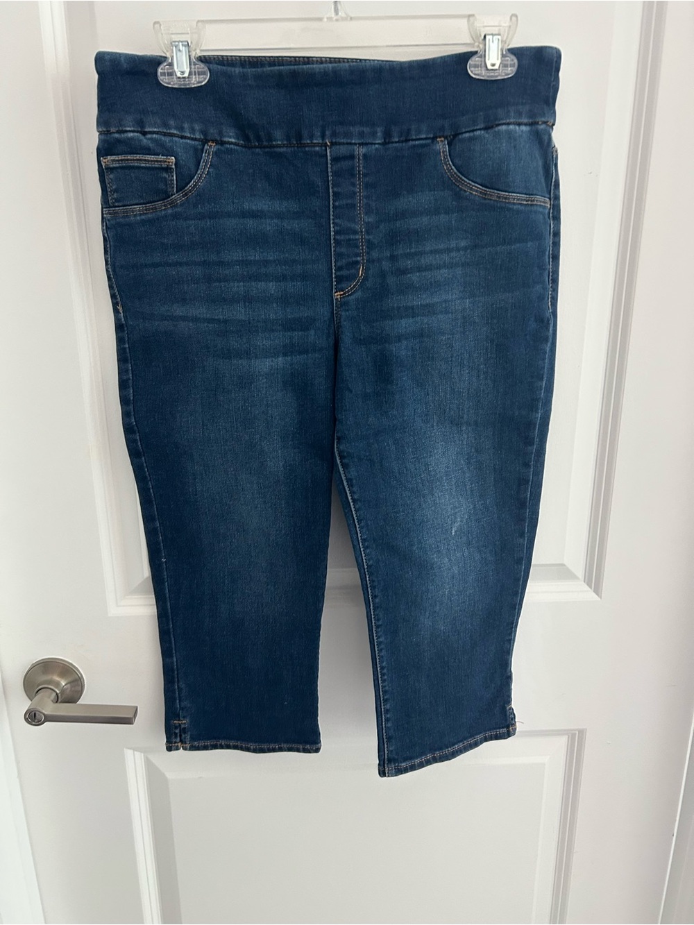 Chicos Dark Blue Stretch Denim Jeans Sz 6